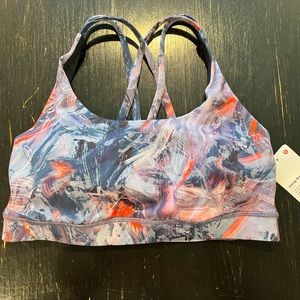 Lululemon colorful sports bra. callled the “Energy bra” size 6